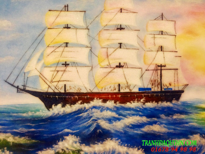 tranh đá quý thuận buồm xuôi gió